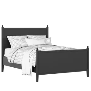 Marbella painted wood bed in black with Juno mattress - Thumbnail