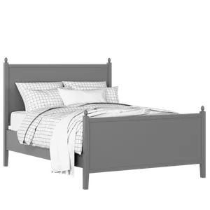 Marbella painted wood bed in grey with Juno mattress - Thumbnail