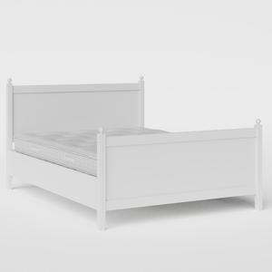 Marbella Painted cama de madera pintada en blanco con colchón - Thumbnail