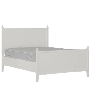 Marbella Painted houten bed in wit met matras - Thumbnail