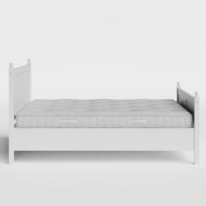Marbella Painted lit en bois peint en blanc avec matelas - Thumbnail