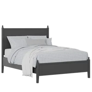 Marbella Slim painted wood bed in black with Juno mattress - Thumbnail