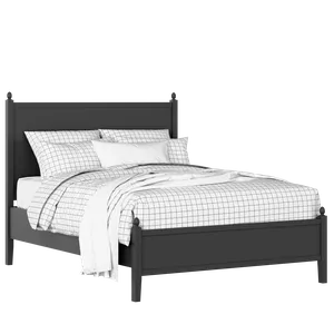 Marbella Slim painted wood bed in black with Juno mattress - Thumbnail