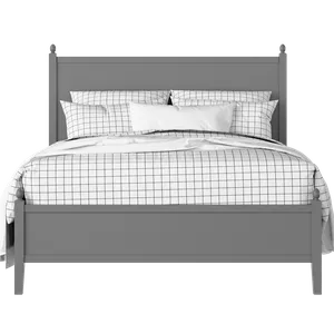 Marbella Slim painted wood bed in grey with Juno mattress - Thumbnail