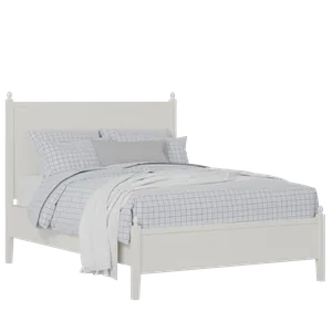Marbella Slim lit en bois peint en blanc avec matelas - Thumbnail