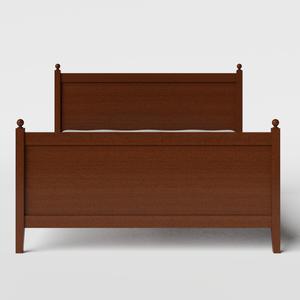 Marbella lit en bois en dark cherry avec matelas - Thumbnail