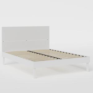 Misaki Painted painted wood bed in white - Thumbnail