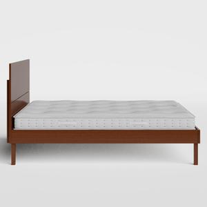 Misaki wood bed in dark cherry with Juno mattress - Thumbnail