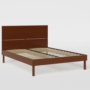 Misaki wood bed in dark cherry - Thumbnail