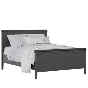 Nocturne painted wood bed in black with Juno mattress - Thumbnail