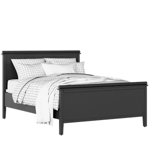 Nocturne painted wood bed in black with Juno mattress - Thumbnail