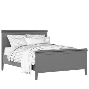 Nocturne painted wood bed in grey with Juno mattress - Thumbnail