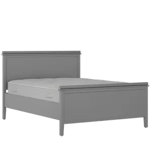 Nocturne Painted painted wood bed in grey with Juno mattress - Thumbnail