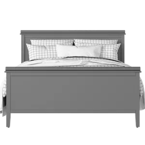 Nocturne Painted painted wood bed in grey with Juno mattress - Thumbnail