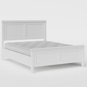 Nocturne Painted lit en bois peint en blanc avec matelas - Thumbnail