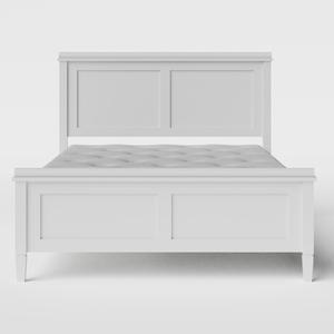Nocturne Painted lit en bois peint en blanc avec matelas - Thumbnail
