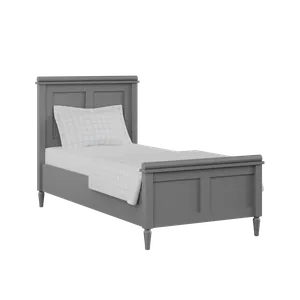 Nocturne Painted single painted wood bed in grey with Juno mattress - Thumbnail