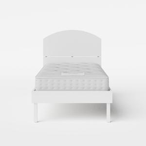 Okawa Painted cama individual de madera pintada en blanco con colchón - Thumbnail
