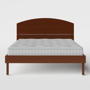 Okawa wood bed in dark cherry with Juno mattress - Thumbnail