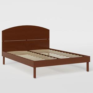 Okawa houten bed in dark cherry - Thumbnail
