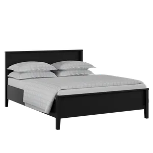Ramsay Painted painted wood bed in black with Juno mattress - Thumbnail