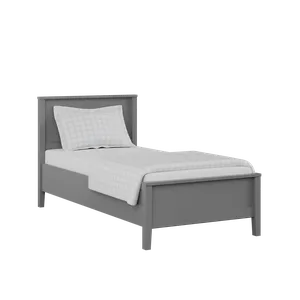 Ramsay Painted single painted wood bed in grey with Juno mattress - Thumbnail