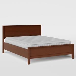 Ramsay wood bed in dark cherry with Juno mattress - Thumbnail