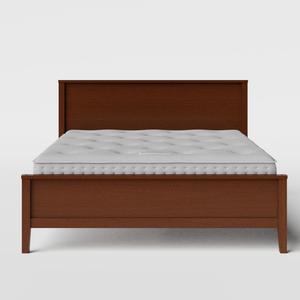Ramsay wood bed in dark cherry with Juno mattress - Thumbnail