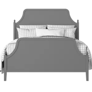 Ruskin painted wood bed in grey with Juno mattress - Thumbnail