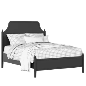 Ruskin Slim painted wood bed in black with Juno mattress - Thumbnail