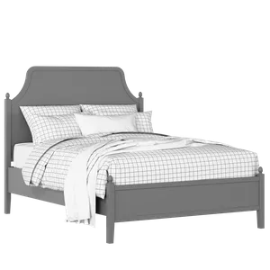 Ruskin Slim painted wood bed in grey with Juno mattress - Thumbnail