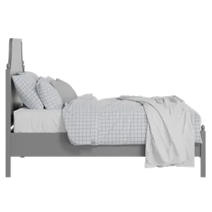 Ruskin Slim painted wood bed in grey with Juno mattress - Thumbnail
