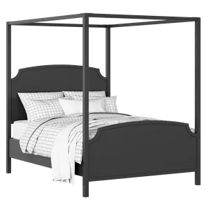 Shelley painted wood bed in black with Juno mattress - Thumbnail