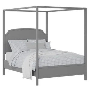 Shelley Slim painted wood bed in grey with Juno mattress - Thumbnail