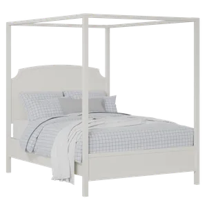 Shelley Slim painted wood bed in white with Juno mattress - Thumbnail