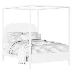 Shelley Slim painted wood bed in white with Juno mattress - Thumbnail