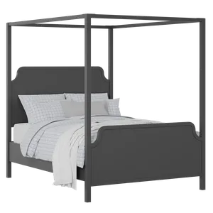 Tate painted wood bed in black with Juno mattress - Thumbnail