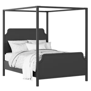 Tate painted wood bed in black with Juno mattress - Thumbnail