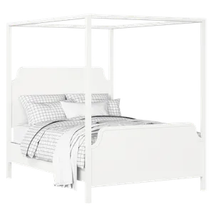 Tate houten bed in wit met matras - Thumbnail