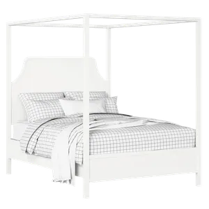 Tynan painted wood bed in white with Juno mattress - Thumbnail