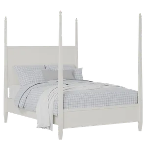 Warton painted wood bed in white with Juno mattress - Thumbnail