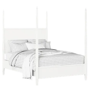 Warton painted wood bed in white with Juno mattress - Thumbnail