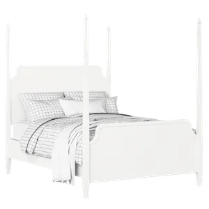 Wilde painted wood bed in white with Juno mattress - Thumbnail