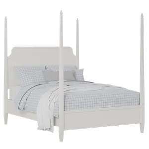 Wilde Slim painted wood bed in white with Juno mattress - Thumbnail