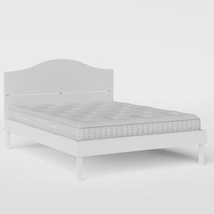 Yoshida Painted painted wood bed in white with Juno mattress - Thumbnail