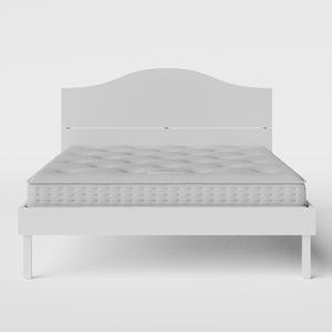 Yoshida Painted lit en bois peint en blanc avec matelas - Thumbnail