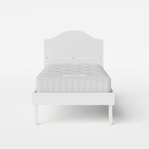 Yoshida Painted cama individual de madera pintada en blanco con colchón - Thumbnail