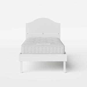Yoshida Painted single painted wood bed in white with Juno mattress - Thumbnail