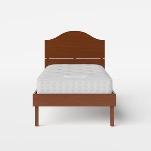 Yoshida single wood bed in dark cherry with Juno mattress - Thumbnail
