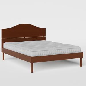 Yoshida wood bed in dark cherry with Juno mattress - Thumbnail